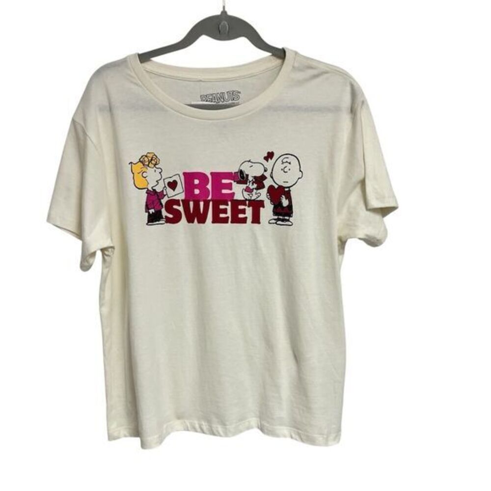 Peanuts "Be Sweet" Snoopy Graphic Tee Unisex XL Cream T-Shirt